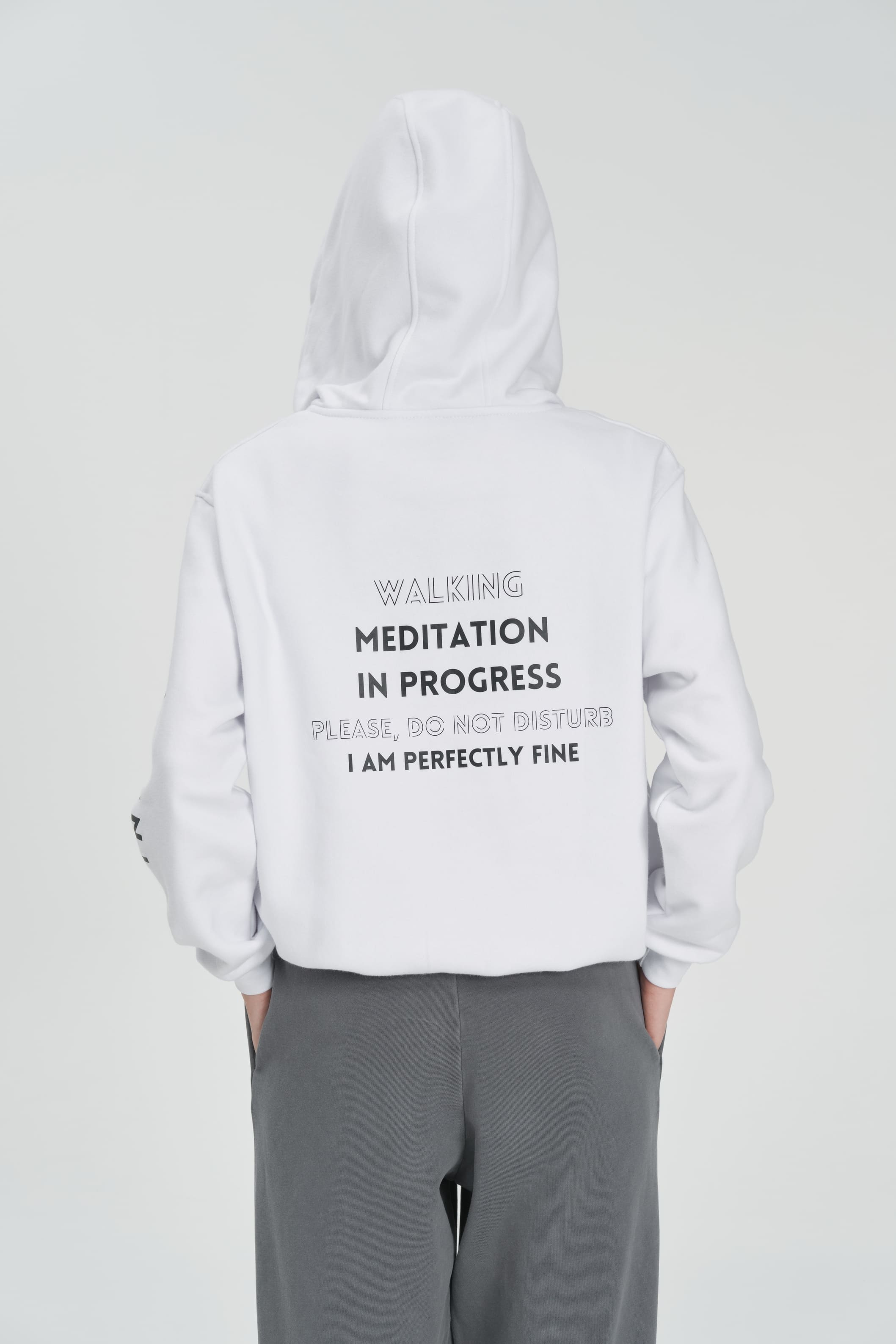 Meditation in progress Soft zippered hoodie